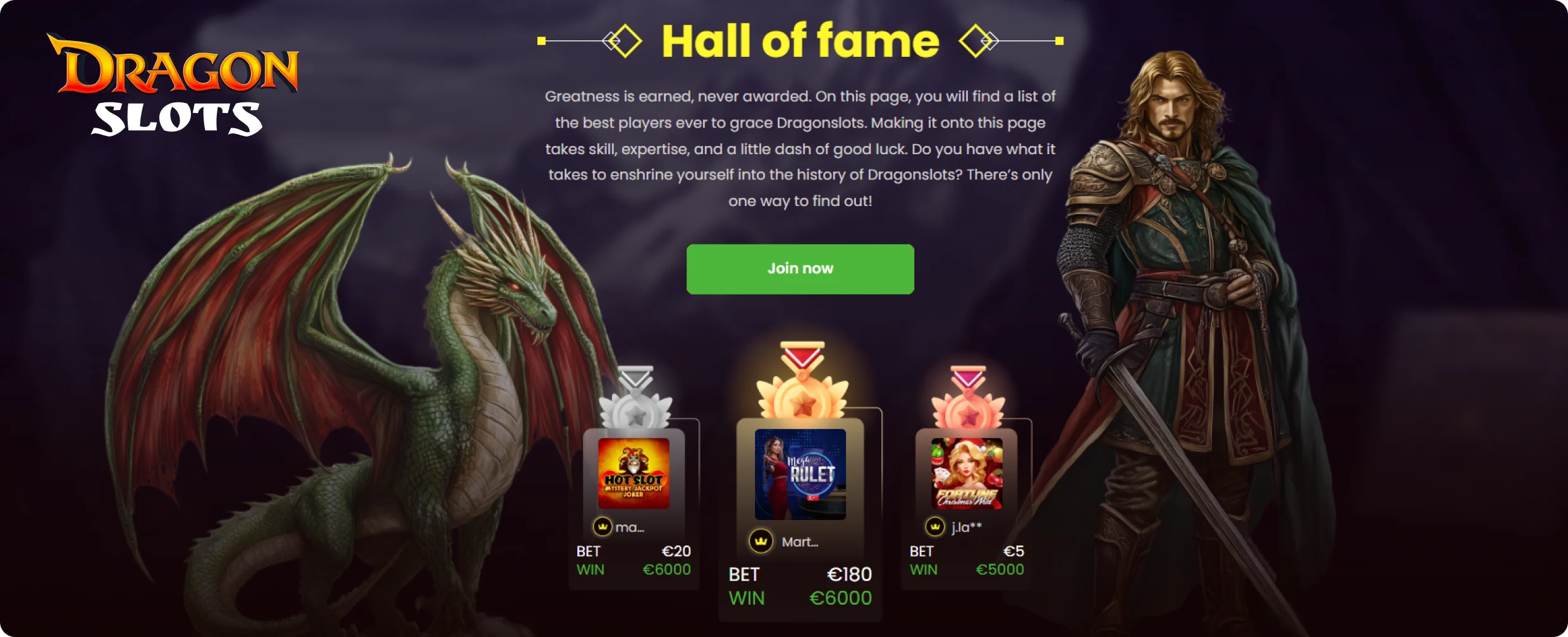 Dragon Slots Промоции